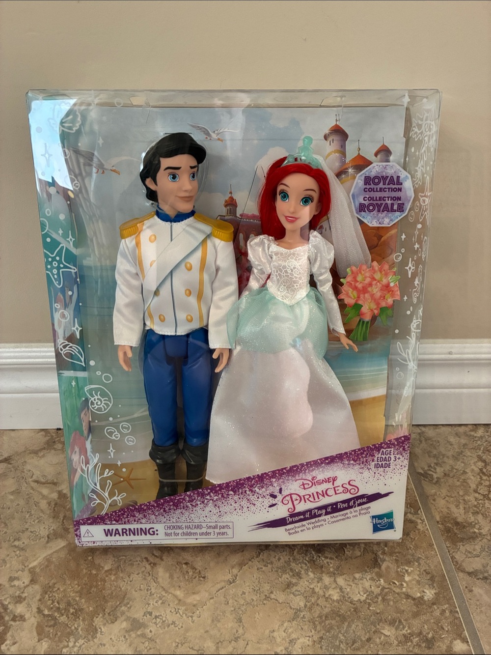 Disney The Little Mermaid Princess Ariel and Prince Eric NEW 2 doll set wedding